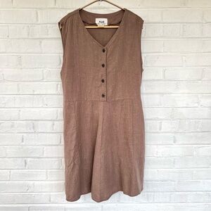 FLAX muted mauve linen dress